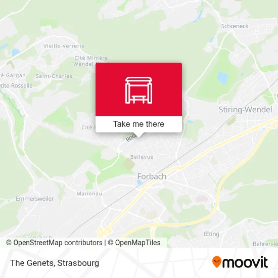 Les Genets map