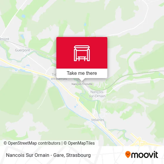 Nancois Sur Ornain - Gare map
