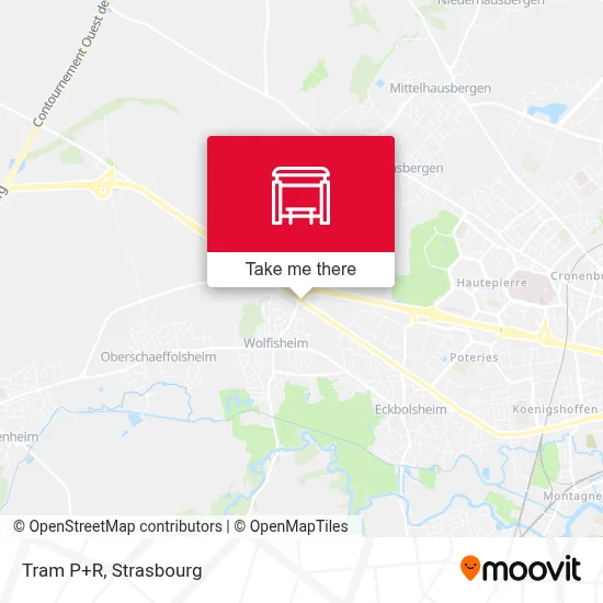 Tram P+R map