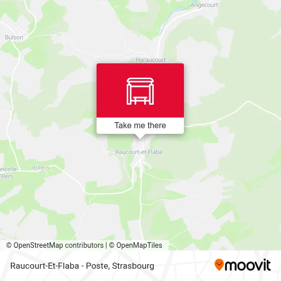 Mapa Raucourt-Et-Flaba - Poste