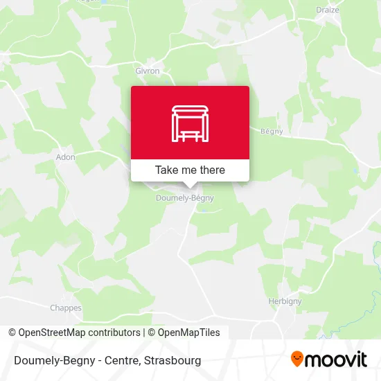 Doumely-Begny - Centre map