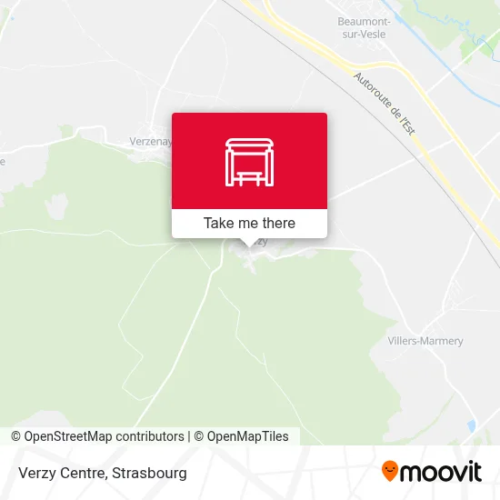 Verzy Centre map