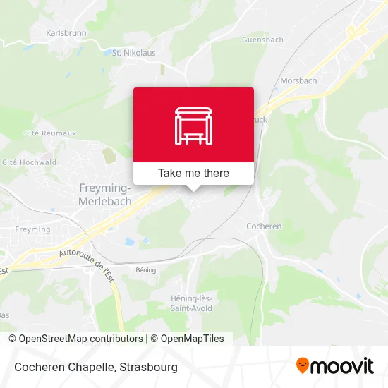 Cocheren Chapelle map