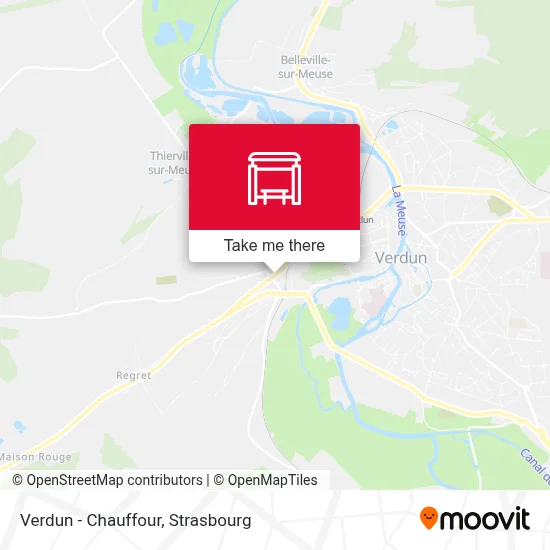 Mapa Verdun - Chauffour