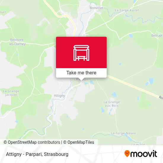Attigny - Parpari map