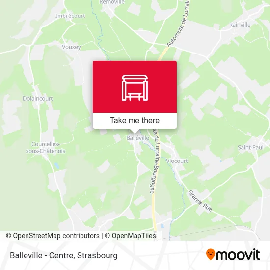Balleville - Centre map