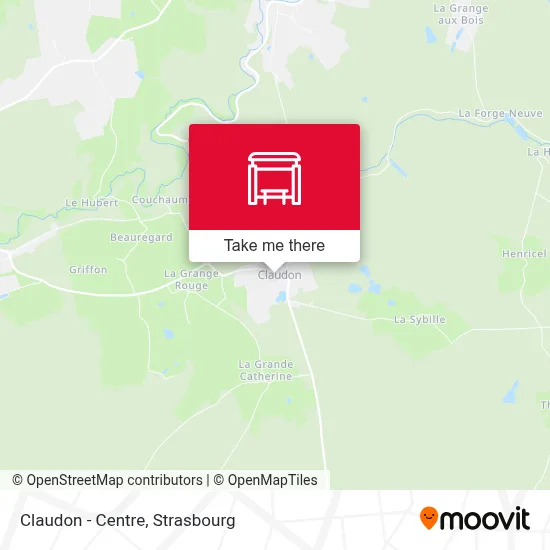 Claudon - Centre map