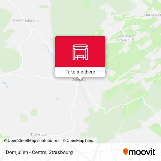 Domjulien - Centre map