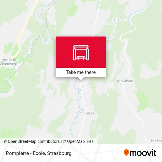 Pompierre - Ecole map