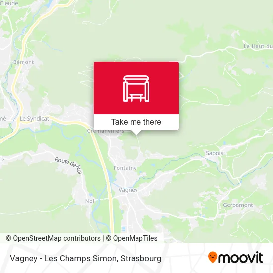 Vagney - Les Champs Simon map