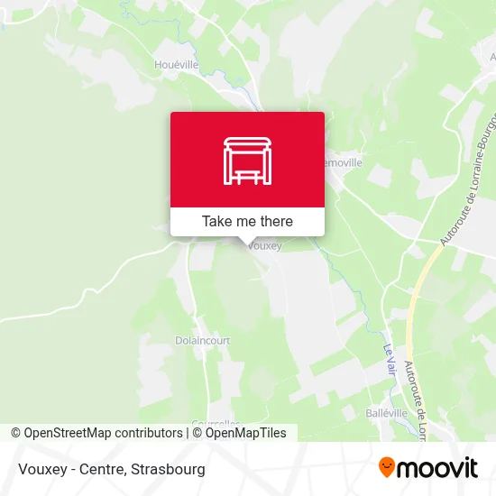 Vouxey - Centre map