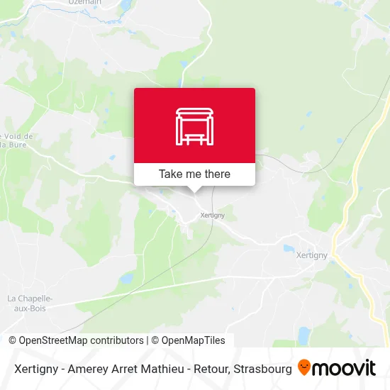 Xertigny - Amerey Arret Mathieu - Retour map