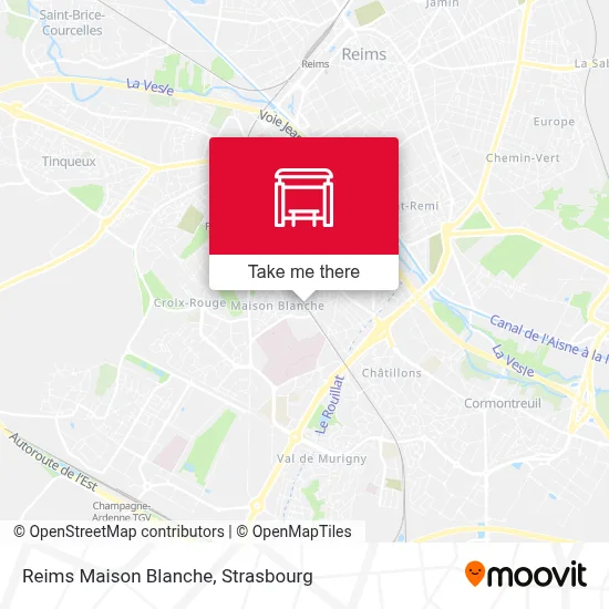 Reims Maison Blanche map