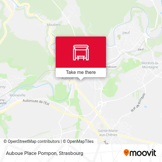 Auboue Place Pompon map