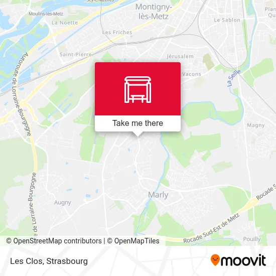 Les Clos map