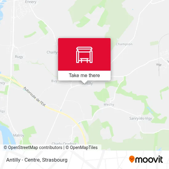 Antilly - Centre map