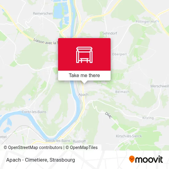 Apach - Cimetiere map