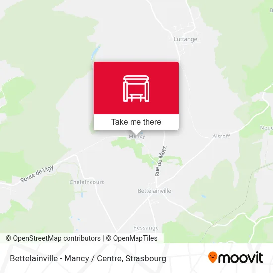 Bettelainville - Mancy / Centre map