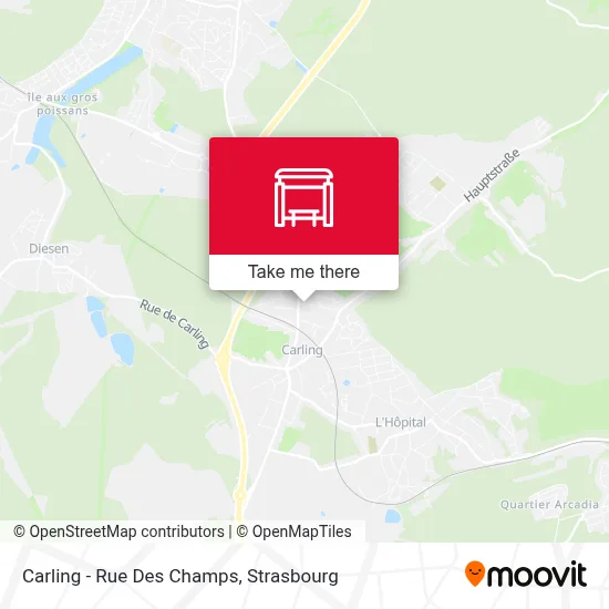 Carling - Rue Des Champs map