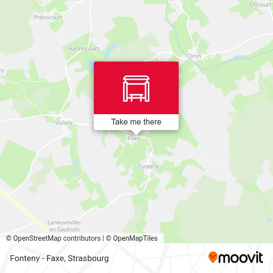 Fonteny - Faxe map