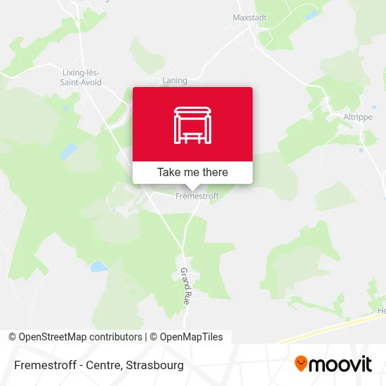 Fremestroff - Centre map