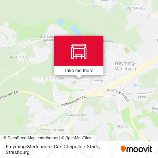 Freyming-Merlebach - Cite Chapelle / Stade map