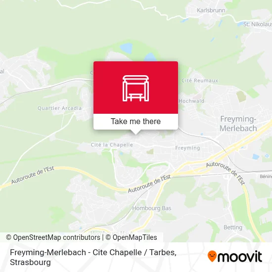 Freyming-Merlebach - Cite Chapelle / Tarbes map