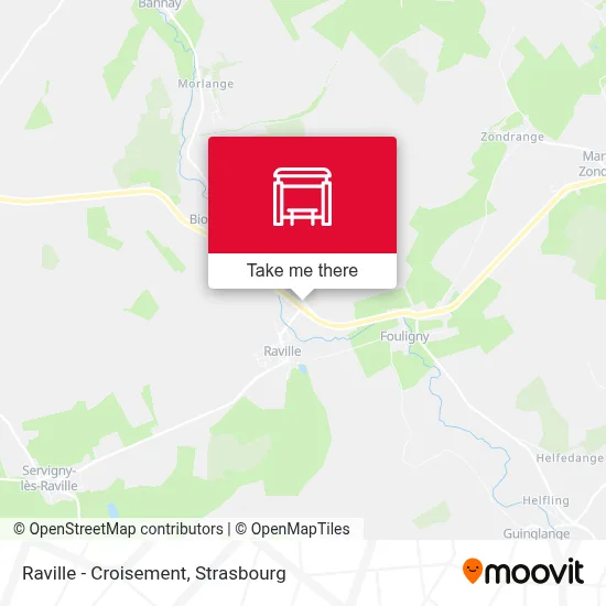 Raville - Croisement map