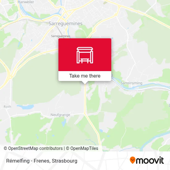 Rémelfing - Frenes map