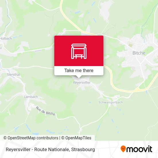 Reyersviller - Route Nationale map