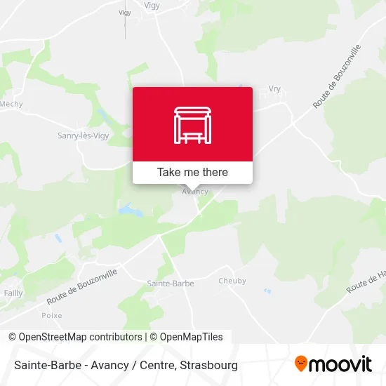 Sainte-Barbe - Avancy / Centre map