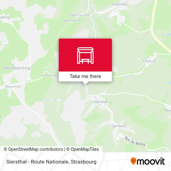 Siersthal - Route Nationale map