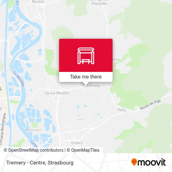 Tremery - Centre map
