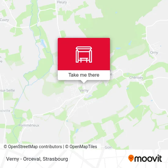 Verny - Orceval map