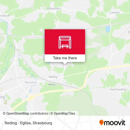 Reding - Eglise map