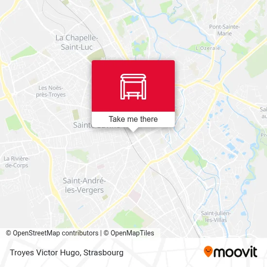 Troyes Victor Hugo map