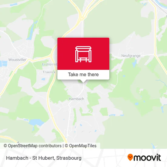 Hambach - St Hubert map