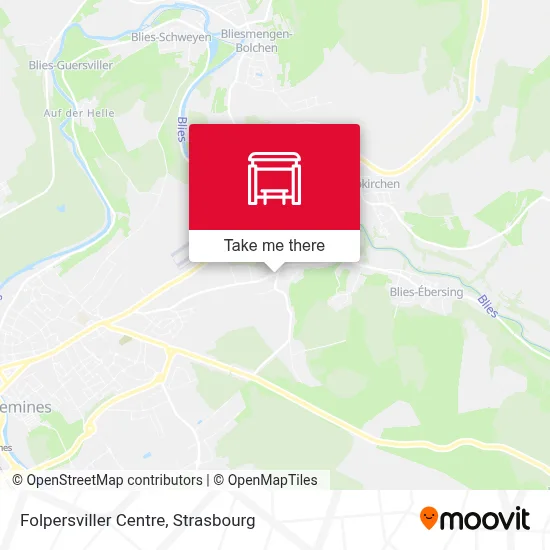 Folpersviller Centre map