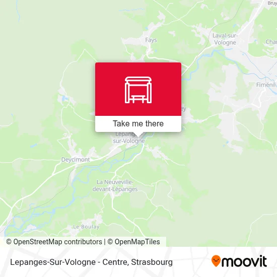 Lepanges-Sur-Vologne - Centre map