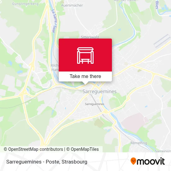 Sarreguemines - Poste map