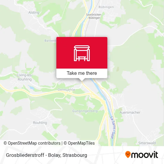 Grosbliederstroff - Bolay map