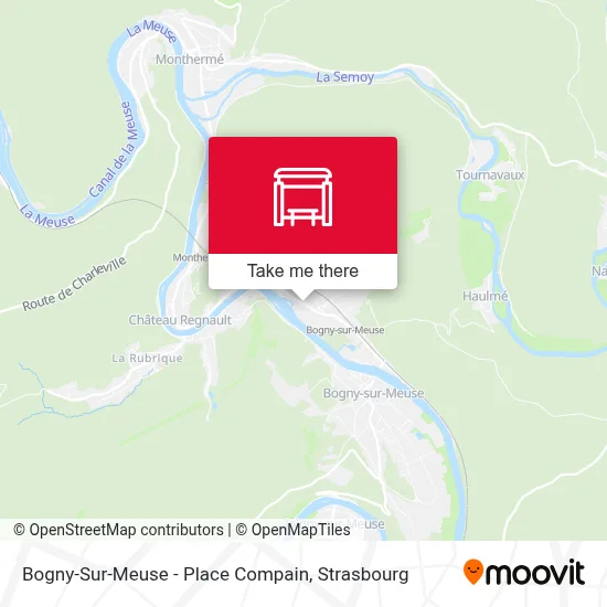 Bogny-Sur-Meuse - Place Compain map