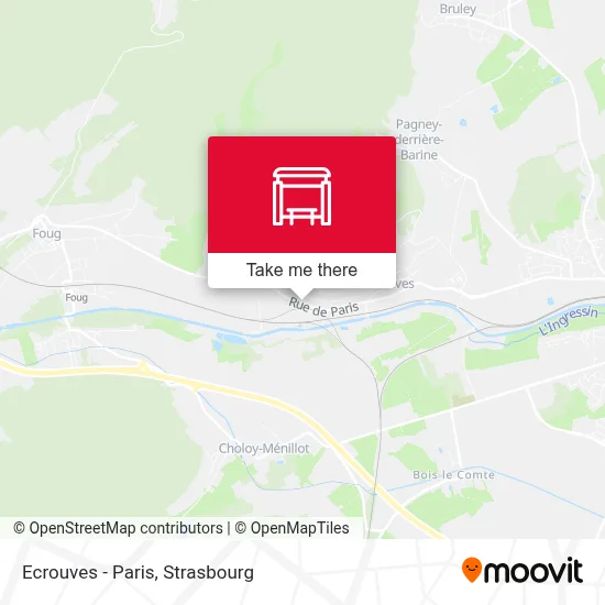 Ecrouves - Paris map