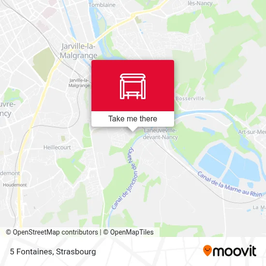 5 Fontaines map