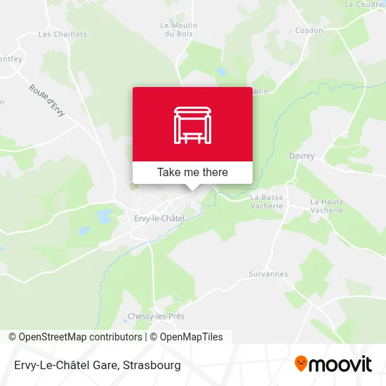 Ervy-Le-Châtel Gare map