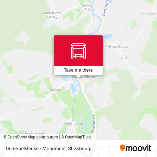Dun-Sur-Meuse - Monument map