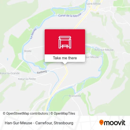 Han-Sur-Meuse - Carrefour map