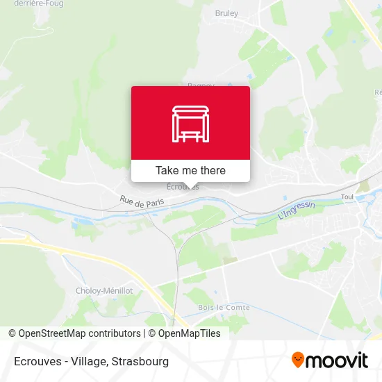 Ecrouves - Village map