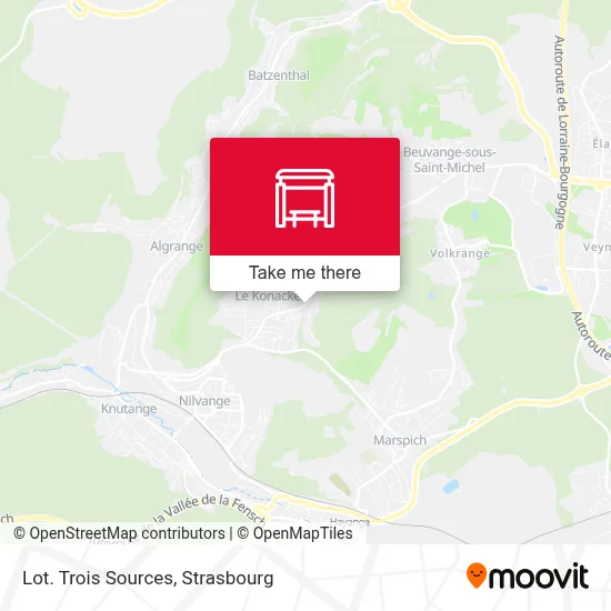 Lot. Trois Sources map