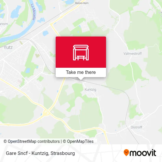 Gare Sncf - Kuntzig map